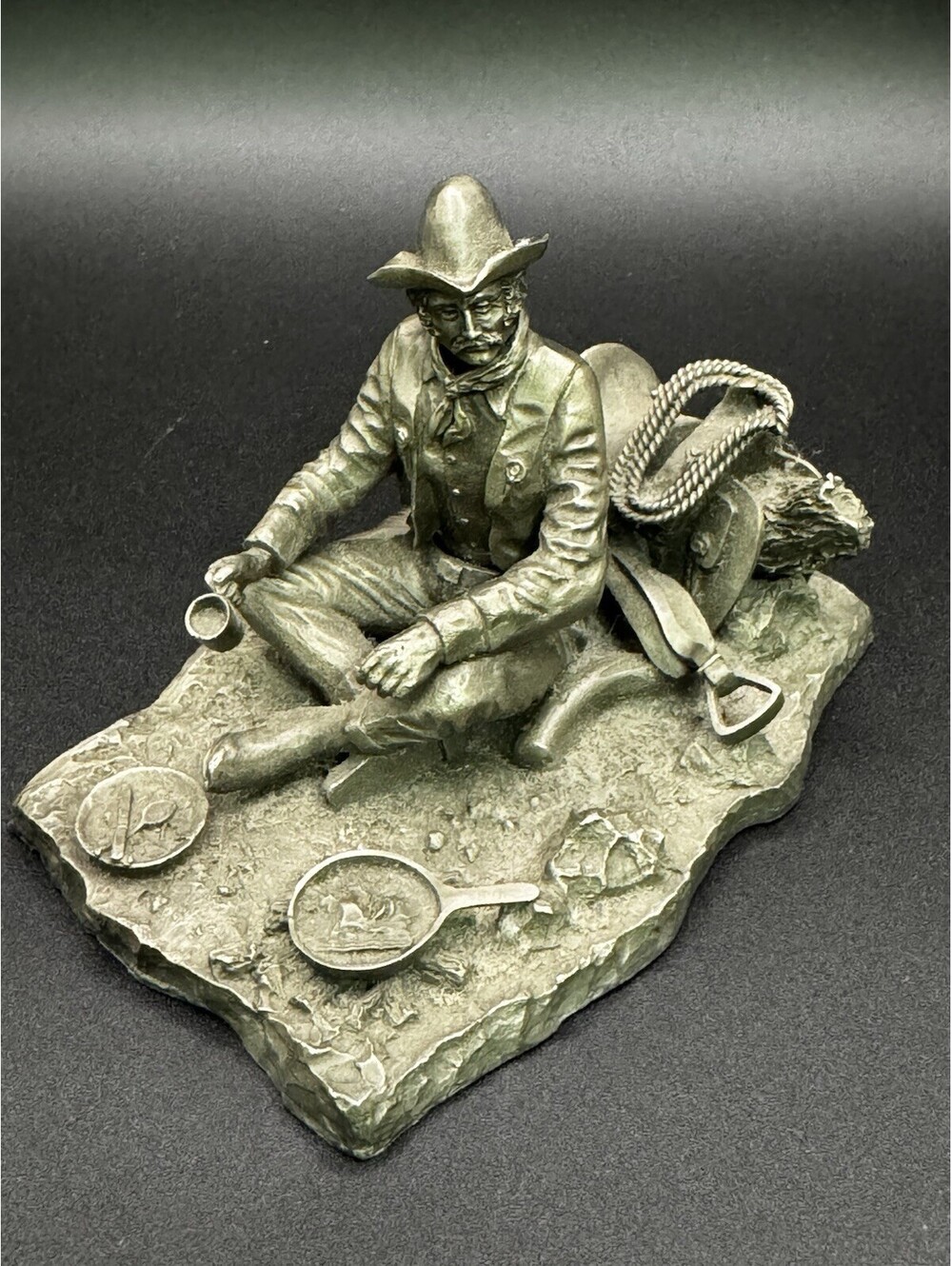 Vintage Franklin Mint - 1977 The Cowboy Fine Pewter Figurine Ron Hinote